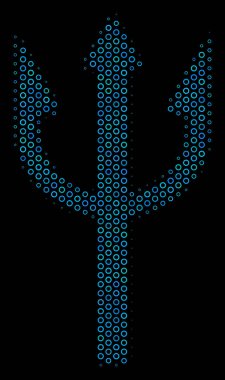 Noktalı resim küre Trident çatal mozaik simgesi