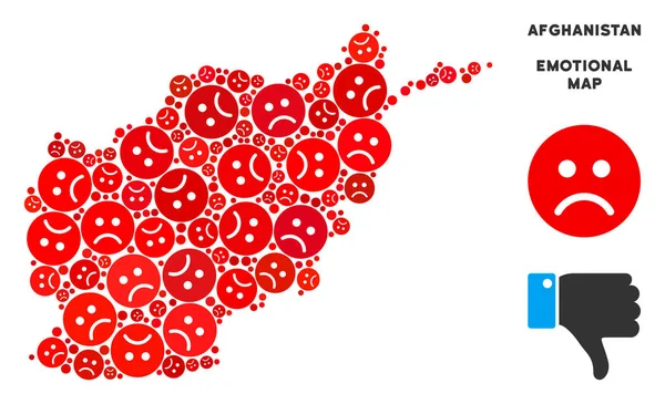 Vektör duygu Afganistan harita kolaj üzgün Emojis