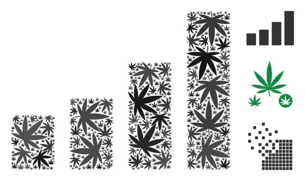 Çubuk grafik kompozisyon ot yaprağı