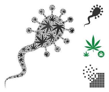 Kan emici kompozisyon kenevir yaprak