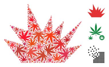 Patlama patlama mozaik otu yaprakları