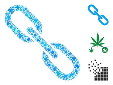 Zincir mozaik kenevir yaprak