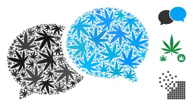 Ot yaprakları mozaiği sohbet