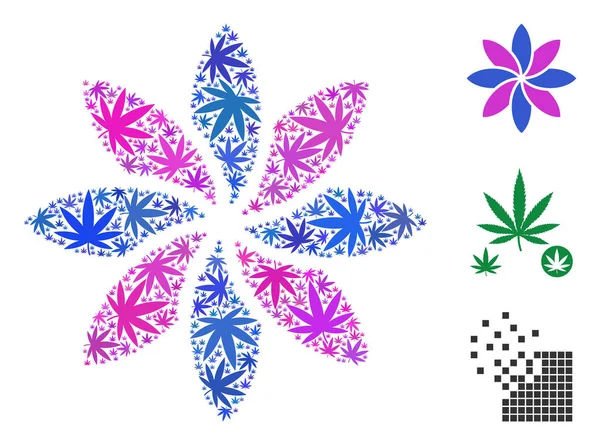 Soyut çiçek kolaj esrar