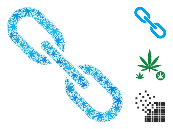 Zincir mozaik kenevir yaprak