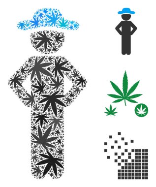 Beyefendi Akimbo mozaik otu yaprakları