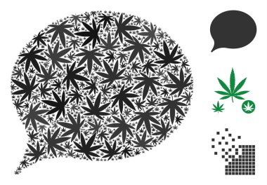 İpucu kolaj kenevir yaprak