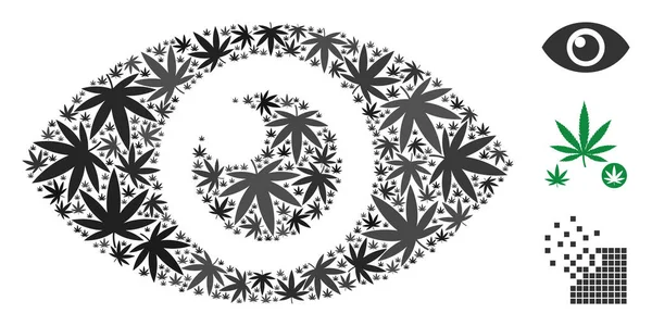 Göz kompozisyon kenevir yaprak