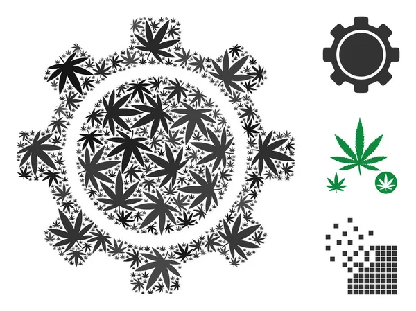 Dişli mozaik ot yaprağı