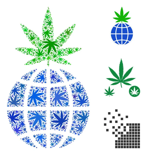 Küresel esrar esrar mozaiği filiz