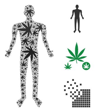 Ot yaprakları insan mozaiği