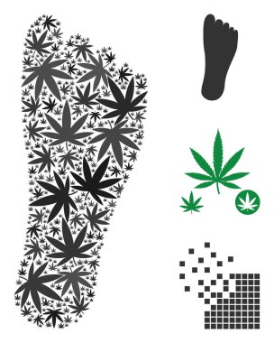 İnsan ayak izi mozaik esrar