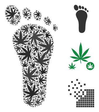 İnsan ayak izi mozaik esrar