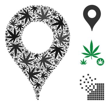 Harita işaretçi kolaj esrar