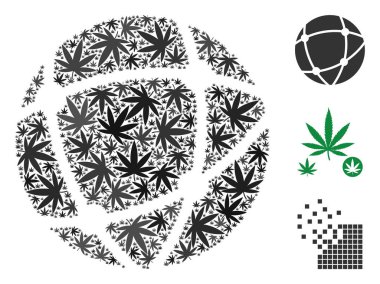 Ağ kompozisyon ot yaprağı