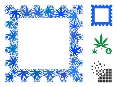 Posta pulu mozaik kenevir yaprak