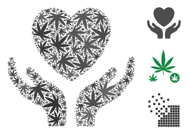 Aşk kalp bakım el kolaj esrar