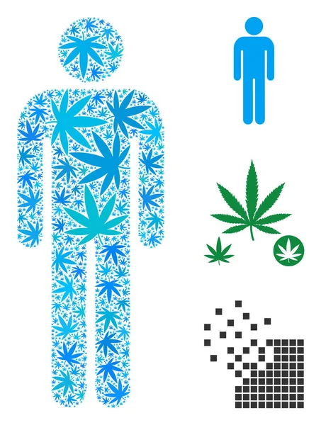 Adam Kullanıcı mozaik ot yaprağı