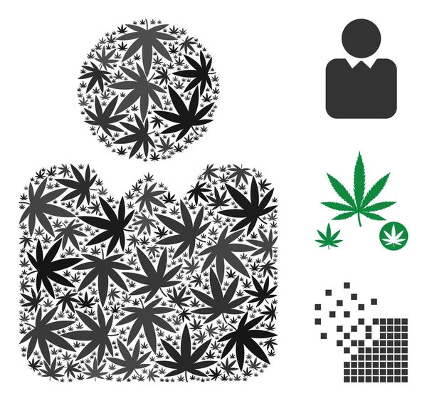 Ot yaprakları kişi mozaiği