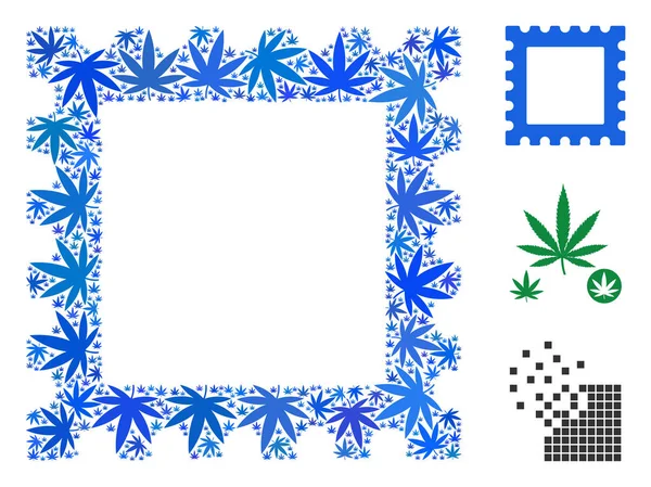 Posta pulu mozaik kenevir yaprak