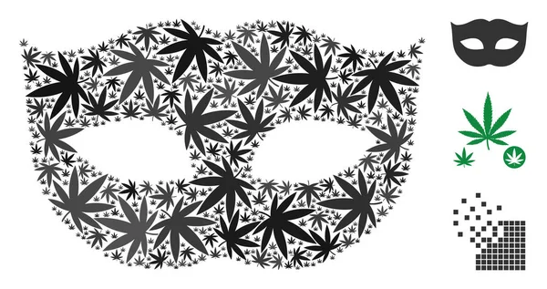 Gizlilik maskesi mozaik esrar