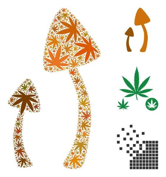 Esrar mozaiği psychedelic mantar