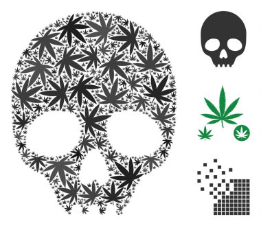 Kafatası kolaj kenevir bırakır