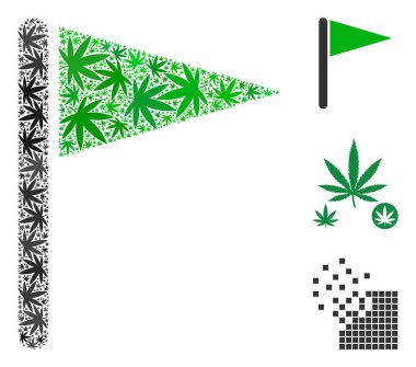 Üçgen bayrak mozaik esrar