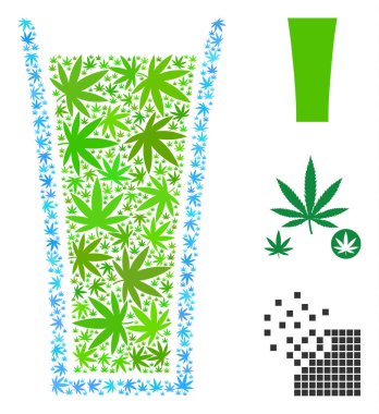 Vegan suyu cam kompozisyon esrar