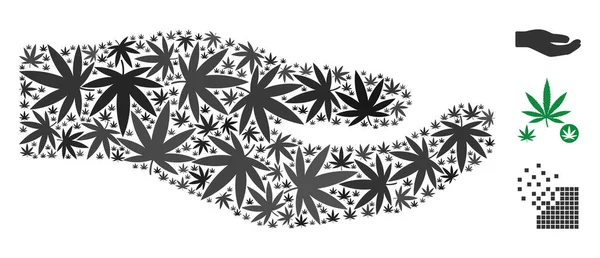 Paylaşım el mozaik kenevir yaprak