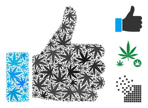 Ot yaprakları kolaj başparmak