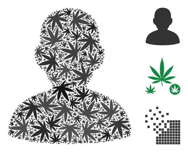 Användaren sammansättningen av Marijuana — Stock vektor