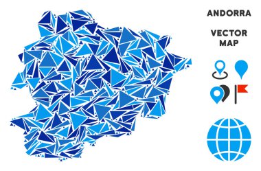 Mavi üçgen Andorra Haritası
