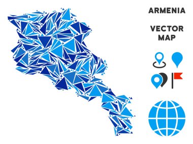 Mavi üçgen Ermenistan harita