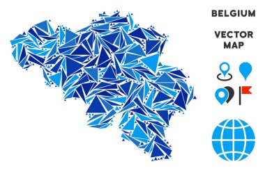 Mavi üçgen Belçika Haritası