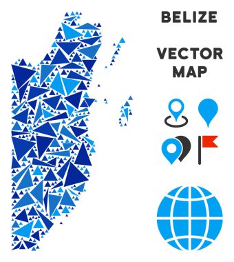 Mavi üçgen Belize Haritası