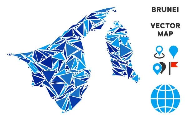 Mavi üçgen Brunei harita