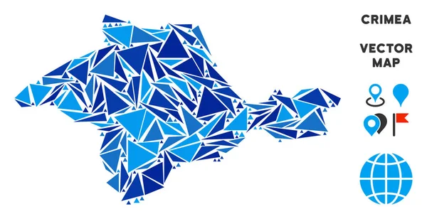 Mavi üçgen Crimea harita