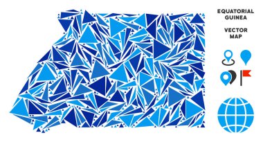 Mavi üçgen Ekvator Ginesi harita