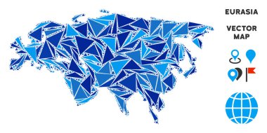 Mavi üçgen Eurasia harita