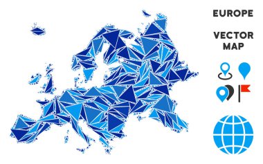 Mavi üçgen Avrupa Haritası