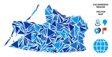 Mavi üçgen Kaliningrad bölgesi harita