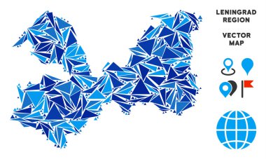Mavi üçgen Leningrad Oblast harita
