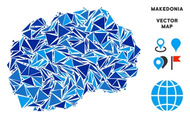 Mavi üçgen Makedonia harita