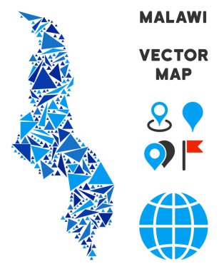 Mavi üçgen Malavi Haritası