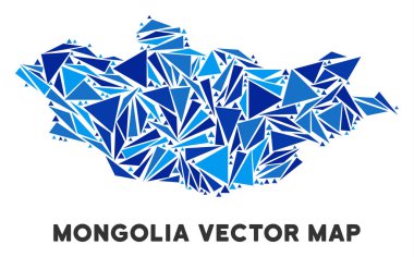 Mavi üçgen Moğolistan haritası