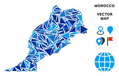 Mavi üçgen Fas Haritası