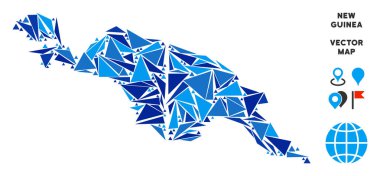 Mavi üçgen Yeni Gine ülkeler harita