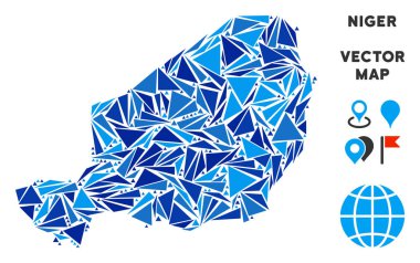 Mavi üçgen Nijer Haritası