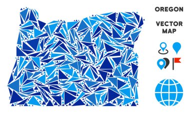 Mavi üçgen Oregon State harita